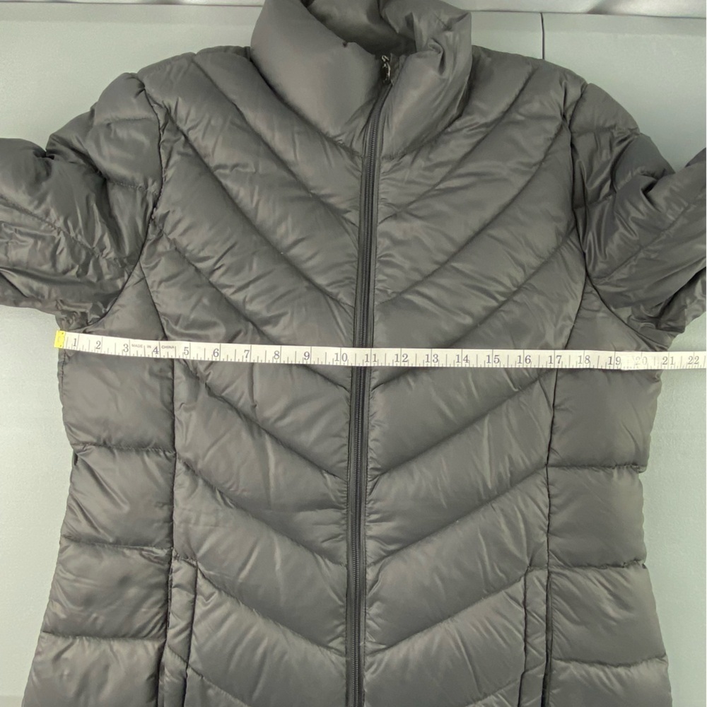 Calvin Klein Gunmetal Gray Lightweight Packable Puffer Down Jacket Wms sz L - Picture 11 of 15